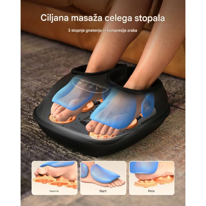 RENPHO Shiatsu masažer za stopala s grijanjem i zračnom kompresijom-7