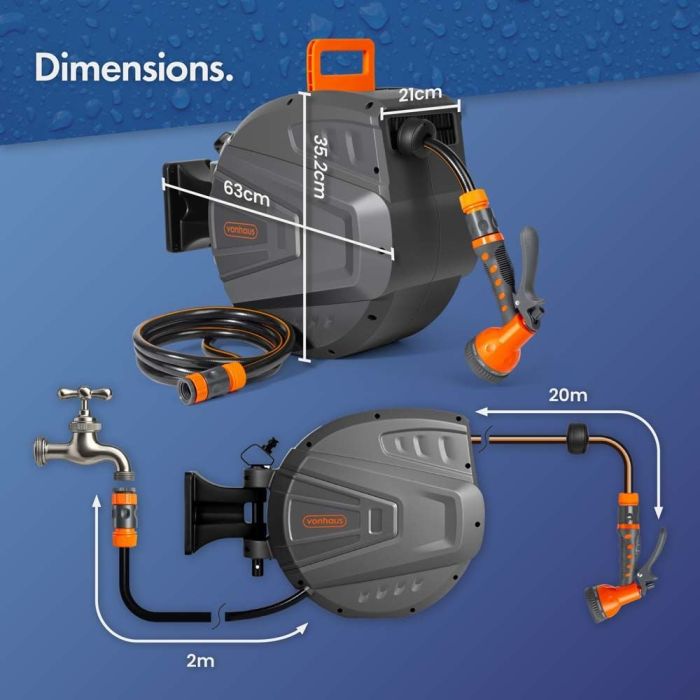 VonHaus Automatic Garden Hose Reel 20 m-3
