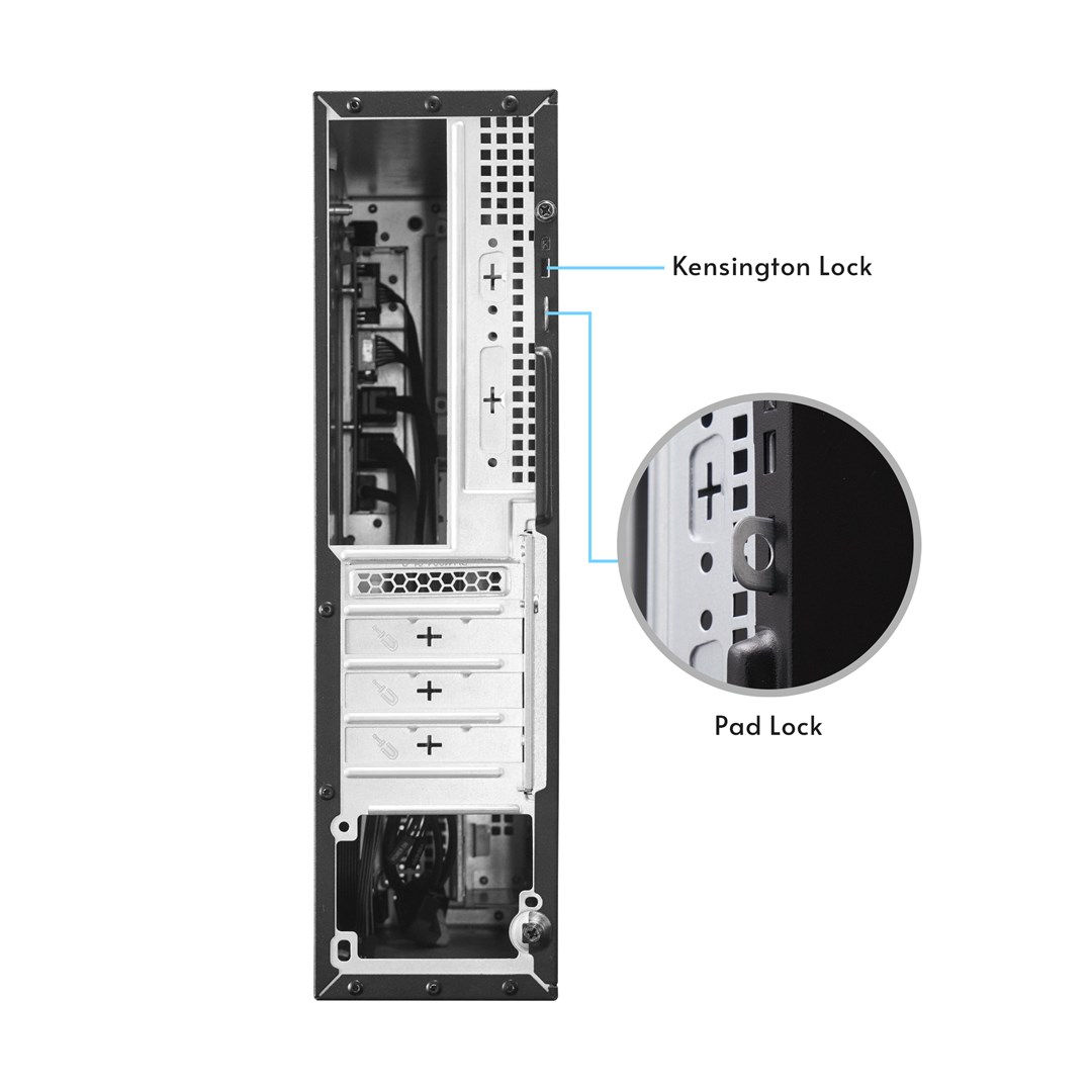 Kućište za računalo CHIEFTEC DT-10B-300 SFF s 300W napajanjem, crna boja-4