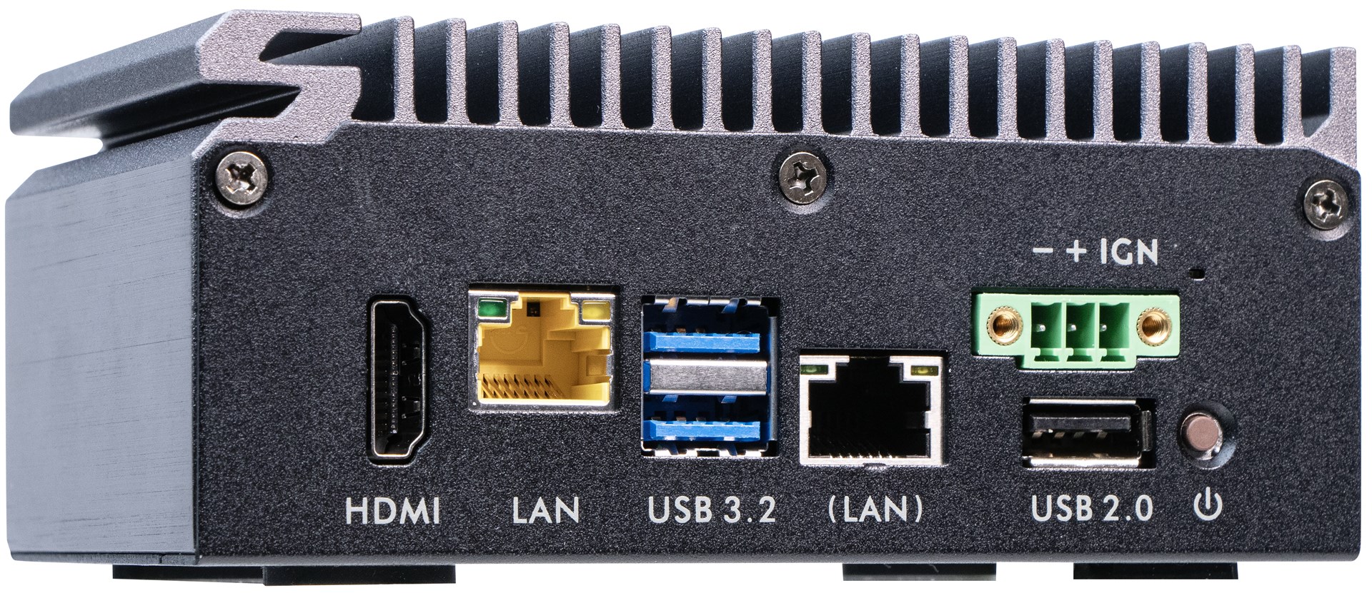 Shuttle Edge PC SPCEL03 , Intel Atom x6413E, 1x HDMI, 2x 2.5G LAN, 1x COM, DIO (4x in, 4x out), 3x USB, 2x M.2, 12-24V, fanless, 24/7, -20... 60°C, incl. VESA & DIN-RAIL mount-6