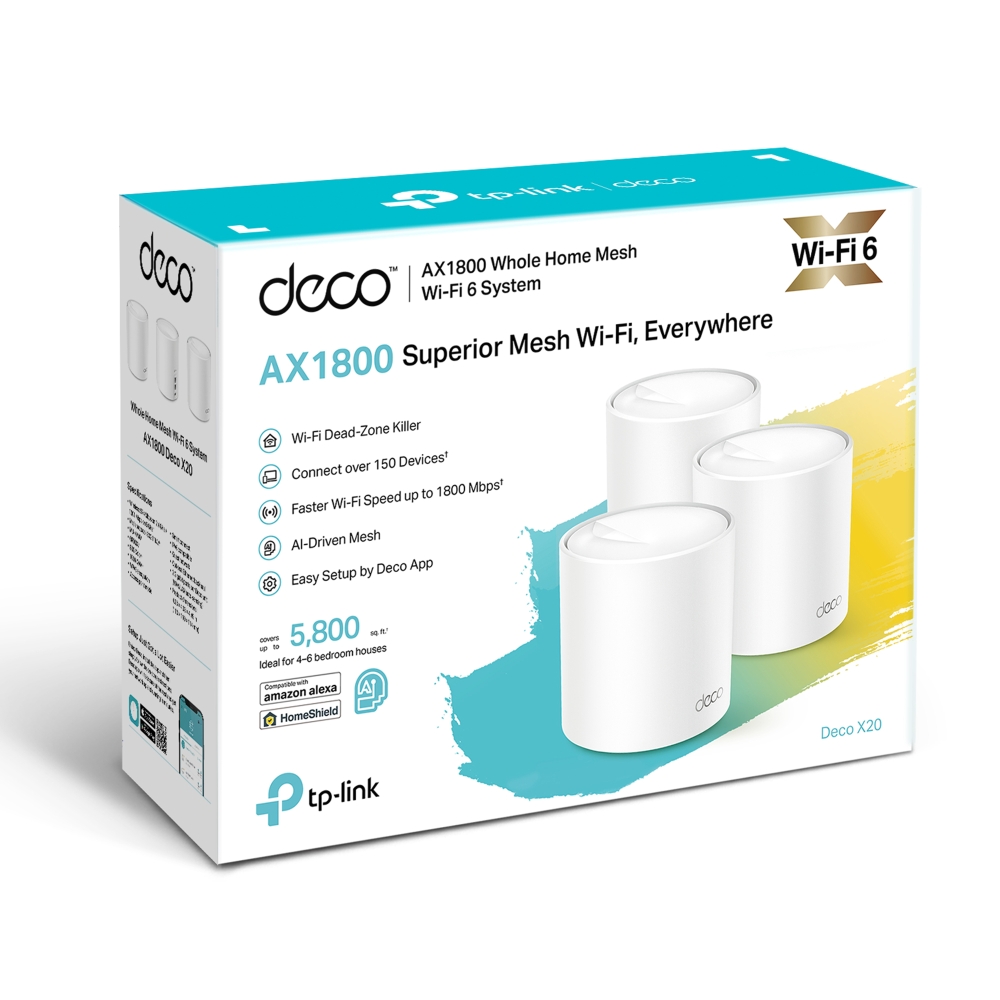 Mrežni sustav TP-LINK Deco X20 (3-pack) AX1800 Mesh Wi-Fi 6-3