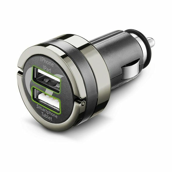 Auto Punjač CELLULARLINE, Dual, 21W, 2xUSB-A, Crni-1