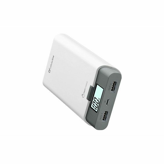 Prijenosna baterija CELLULARLINE Freepower Manta S 10000, 10000 mAh, bijela boja-0