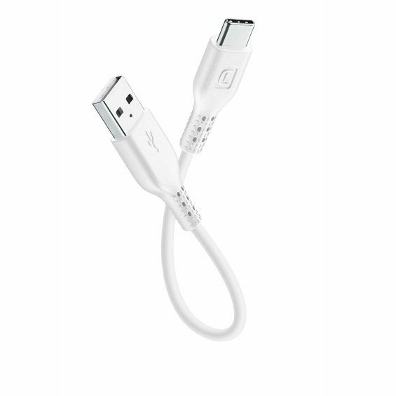 Kabel CELLULARLINE Tetra Force, USB-A na USB-C, 15 cm, bijela boja-0