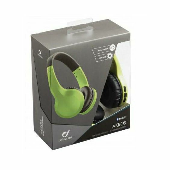 Slušalice CELLULARLINE AQL Akros (Bluetooth, mikrofon, 3.5 mm, zelene)-1