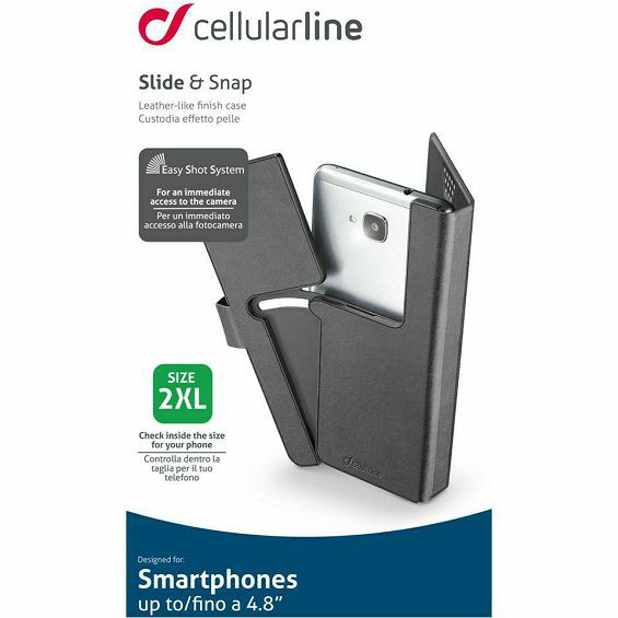 Zaštita Preklopna CELLULARLINE, Slide&snap, XXL, Crna-1