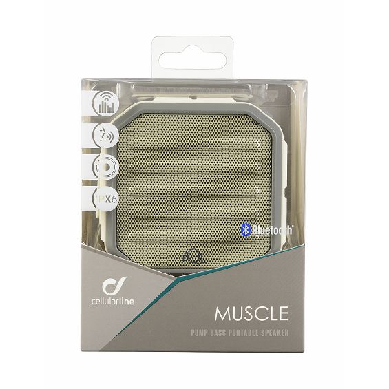 Prijenosni zvučnik CELLULARLINE AQL Muscle, Bluetooth, 5W, IPX6, bijela boja-1
