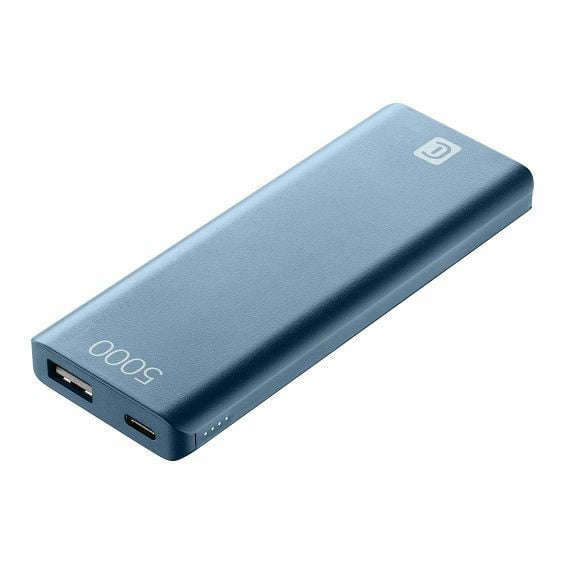 Prijenosna baterija CELLULARLINE FreePower Slim 5000, 5000 mAh, plava boja-0