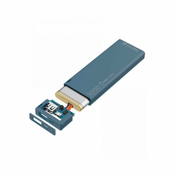 Prijenosna baterija CELLULARLINE FreePower Slim 5000, 5000 mAh, plava boja-1