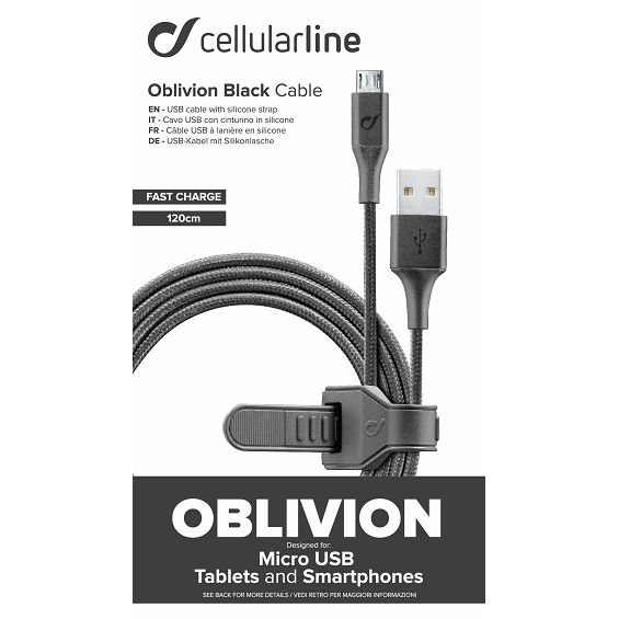 Kabel CELLULARLINE, USB-A (M) na Micro USB (M), MFI, 120cm, Crni-3