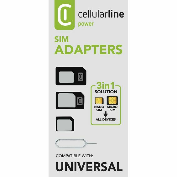 Set adaptera za SIM kartice CELLULARLINE 3u1 (Nano/Micro/Standard)-1