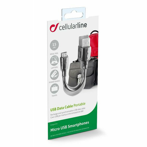 Kabel CELLULARLINE, USB-A na Micro USB, 15cm, Crni-2