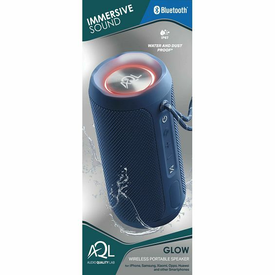 Zvučnik CELLULARLINE, AQL, Glow, Bluetooth, 10W, IP67, Plavi-2