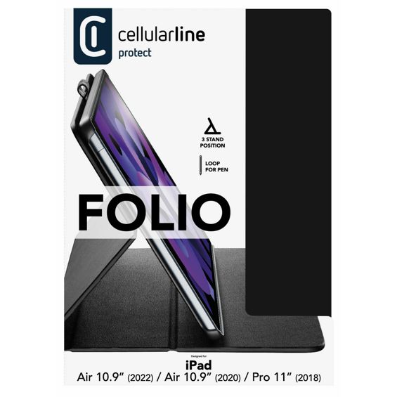 Preklopna zaštitna maska CELLULARLINE Folio Tab za iPad Pro 11" (2022/2021/2020), crna boja-4