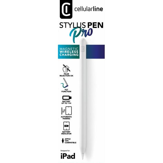 Olovka za iPad CELLULARLINE Stylus Pro, bijela boja-4