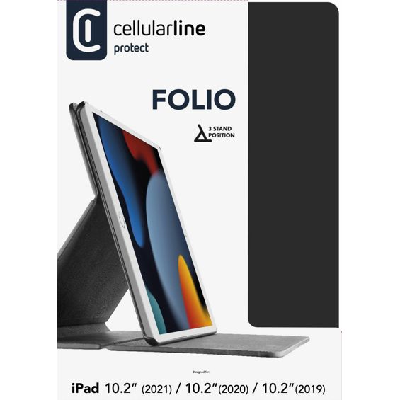 Zaštita Preklopna CELLULARLINE, Folio Tab, iPad 10.2''(2021/2020/2019), Black-2