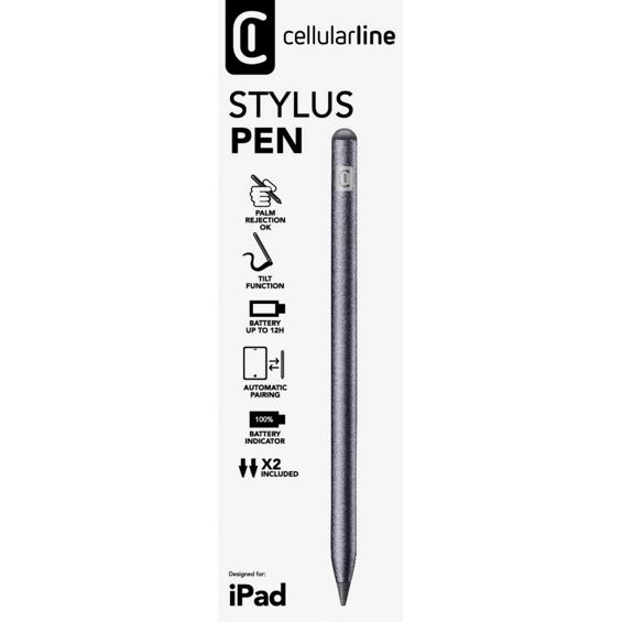 Olovka za iPad CELLULARLINE Stylus, 2 komada, siva boja-4