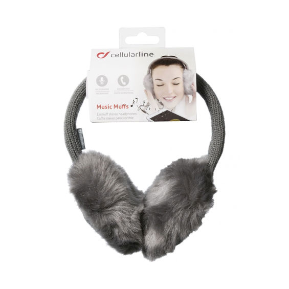 Zimske slušalice CELLULARLINE Music Muffs 16D (3.5mm), siva boja-1