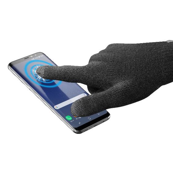 Rukavice za zaslon osjetljiv na dodir CELLULARLINE Touch Glove (L-XL, crna boja)