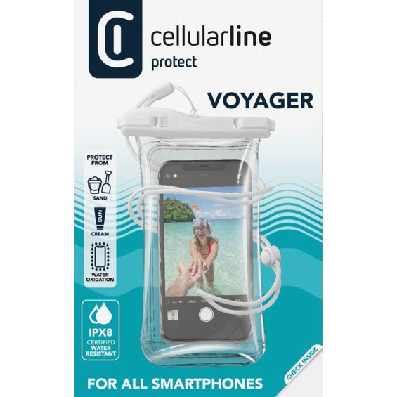Vodootporna Torbica Za Telefon CELLULARLINE, Voyager 2022, Bijela-1