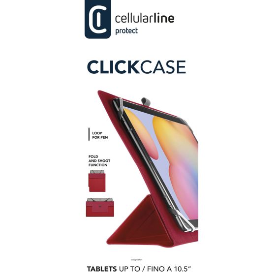 Zaštita Preklopna CELLULARLINE, Click Case, Za Tablete Do 11", Crvena-3