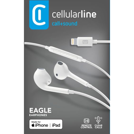 Slušalice CELLULARLINE Eagle (In-Ear, Lightning, mikrofon, bijele)-3