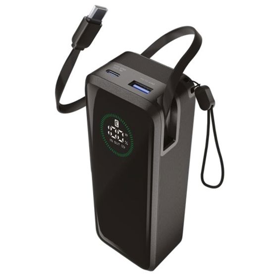 Prijenosna baterija CELLULARLINE Roller 20000 mAh 65W s LCD zaslonom