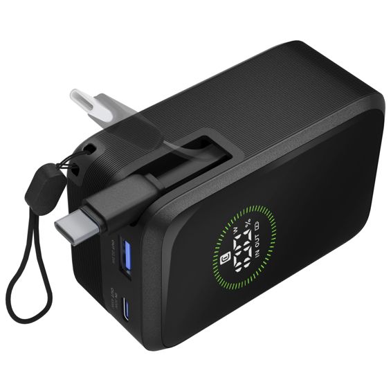 Prijenosna baterija CELLULARLINE Roller 10000 mAh 45W s integriranim USB-C kabelom-1