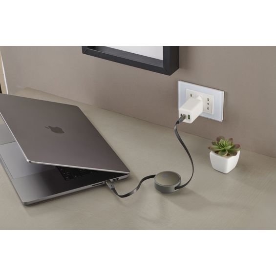 Kabel CELLULARLINE, USB-C/USB-C uvlačivi 5A/100W 100 cm-1