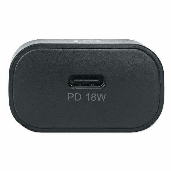 Kućni punjač MANHATTAN 102087, 18W, USB-C PD, crna boja-2