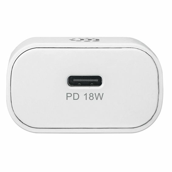 Kućni punjač MANHATTAN 102094, 18W, USB-C PD, bijela boja-2