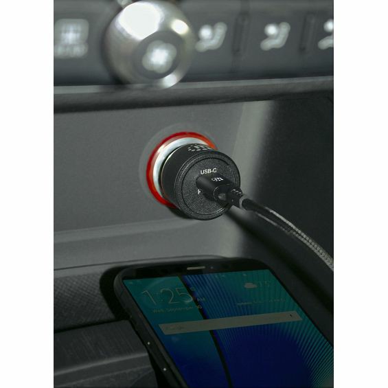 Auto punjač MANHATTAN 102056, 18W, USB-C PD, crna boja-1
