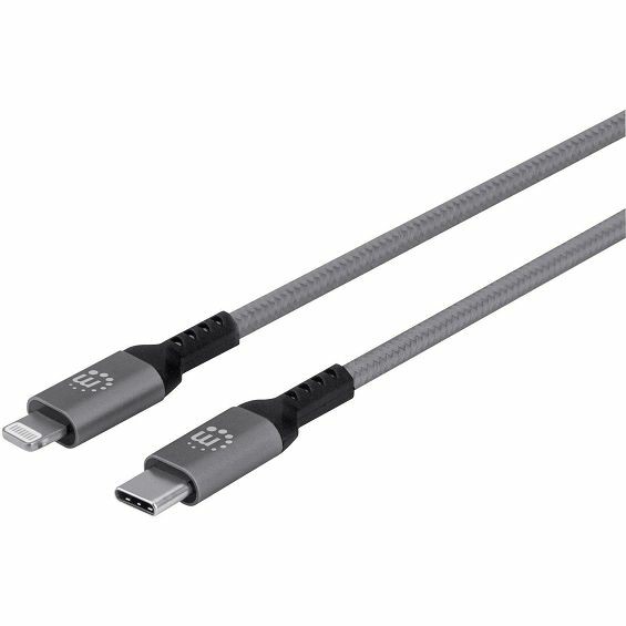 Kabel MANHATTAN USB-C na Lightning 394185 (0.5m, PD 18W), siva boja