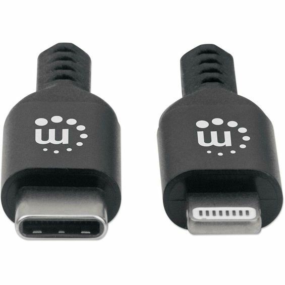 Kabel MANHATTAN Lightning na USB-C 1m crna boja (394291)-1