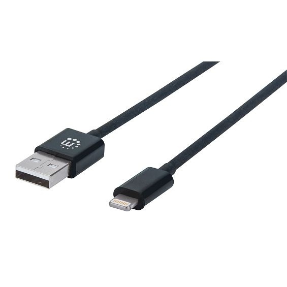 Kabel MANHATTAN USB-A na Lightning 354400 (MFi, 1m), crna boja-0