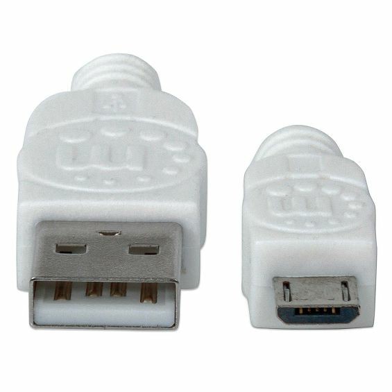 USB kabel MANHATTAN 323987 USB-A (M) na Micro-B (M), 1m, bijela boja-1