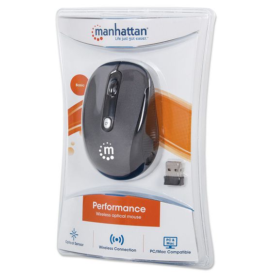 Miš MANHATTAN Performance 177795, Bežični, 1000 dpi, Sivi-1