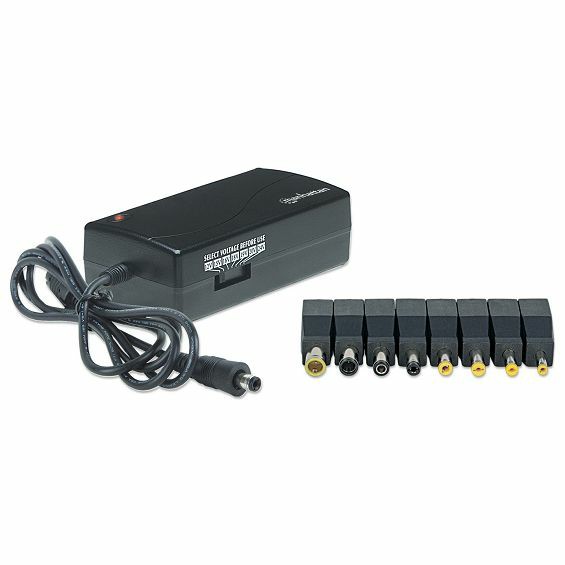 Punjač Za Notebook MANHATTAN 100854, 70W Univerzalni, Podesivi Napon, 7 Izlaznih Razina