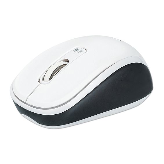 Miš MANHATTAN 179645,Dual-Mode, Optički, Bežični, BT 4.0, 2.4 GHz Wireless, 800/1200/1600 dpi, Bijeli-0