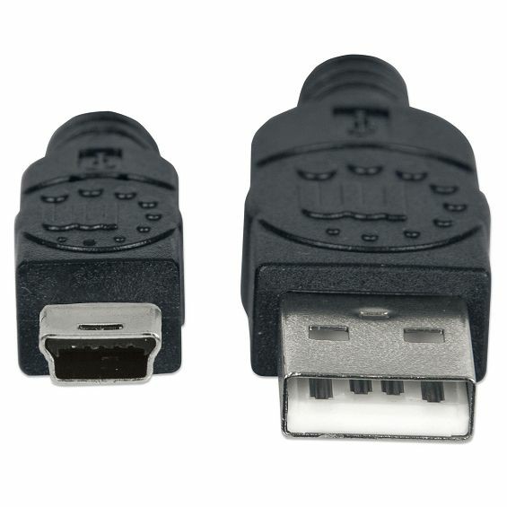 Kabel MANHATTAN 333375, USB Hi-Speed, USB-A (M) na USB-B Mini (M), USB 2.0, 480 Mbps, 1.8m, Crni-1