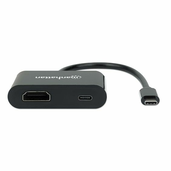 Konverter MANHATTAN 153416, USB-C (M) na HDMI (Ž), 4K@60Hz, PD do 60W (20V/3A), Crni-1