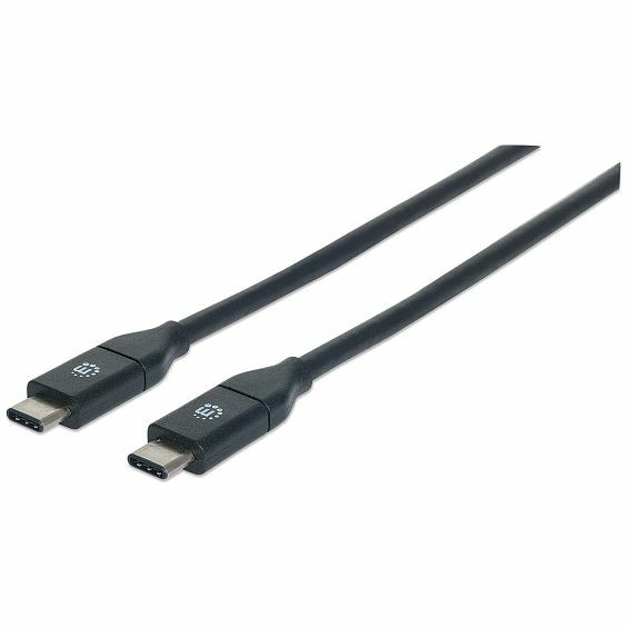 Kabel MANHATTAN 354899 USB-C na USB-C 3.2 Gen 2 (10 Gbps, 60W), 0.5m, crna boja