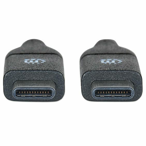 Kabel MANHATTAN 354899 USB-C na USB-C 3.2 Gen 2 (10 Gbps, 60W), 0.5m, crna boja-1