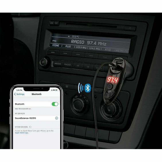 FM Transmitter i auto punjač MANHATTAN 102315, Bluetooth, 2x USB-A-4