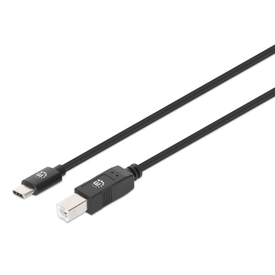 Kabel MANHATTAN USB-C (M) na USB-B (M) 2.0, 2m, crna boja-0