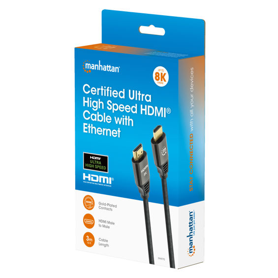 HDMI kabel MANHATTAN Ultra High Speed 8K@60Hz 3m crna boja-3