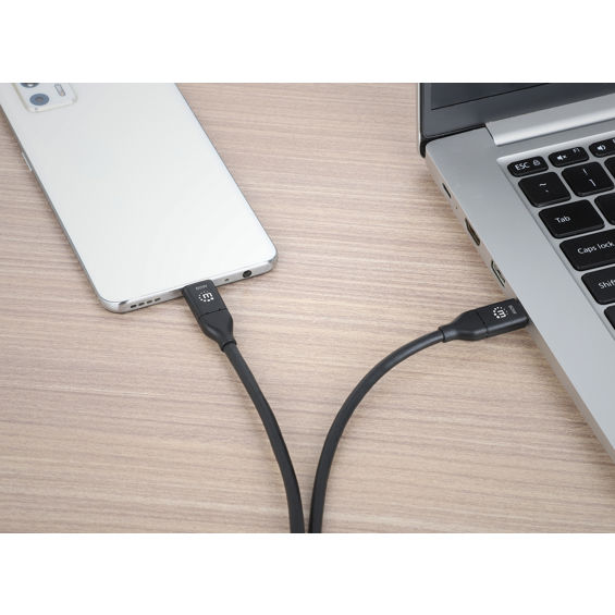 Kabel MANHATTAN USB-C na USB-C 3.2 Gen 2 (10Gbps, 60W), 1m, crna boja-1