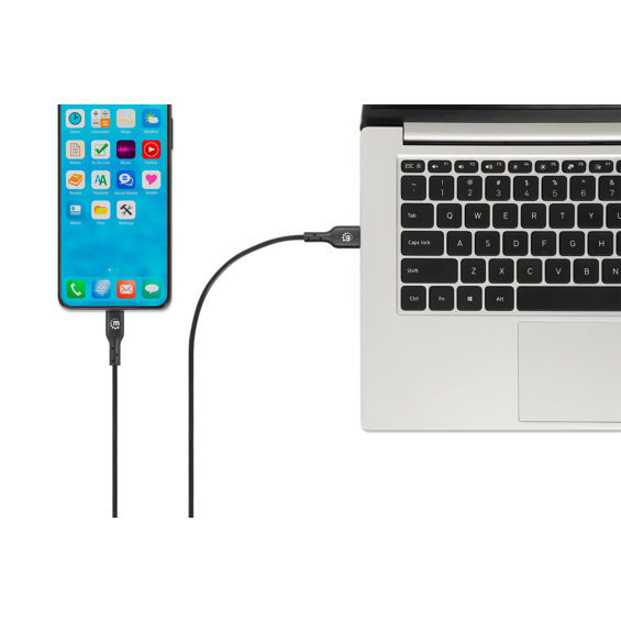 Kabel MANHATTAN USB-C na USB-A 2.0 1m crna boja (394864)-1