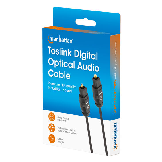 Digitalni optički audio kabel MANHATTAN 395052 Toslink (S/PDIF), 1m-2