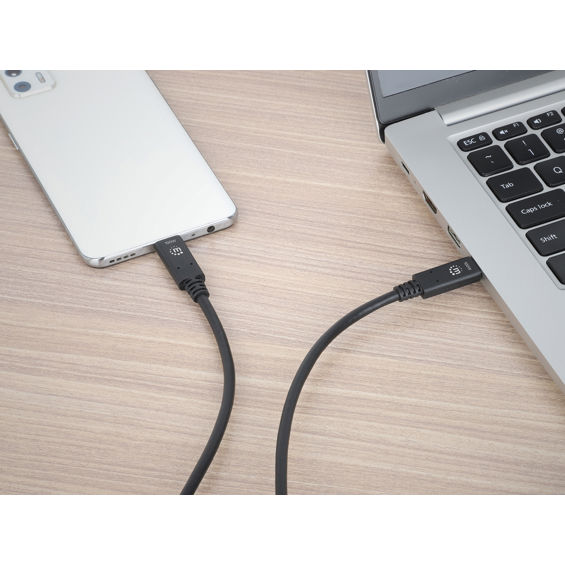 Kabel MANHATTAN 394901, USB-C na USB-C, 100W, 1m, crna boja-1